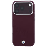 BMW iPhone 17 Pro Max/iPhone 18 Pro Max Skal Inclined Deboss Burgundy