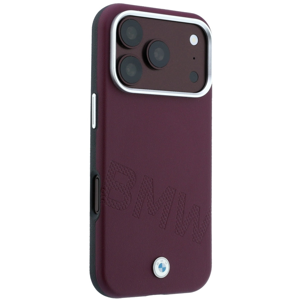 BMW iPhone 17 Pro Max/iPhone 18 Pro Max Skal Inclined Deboss Burgundy