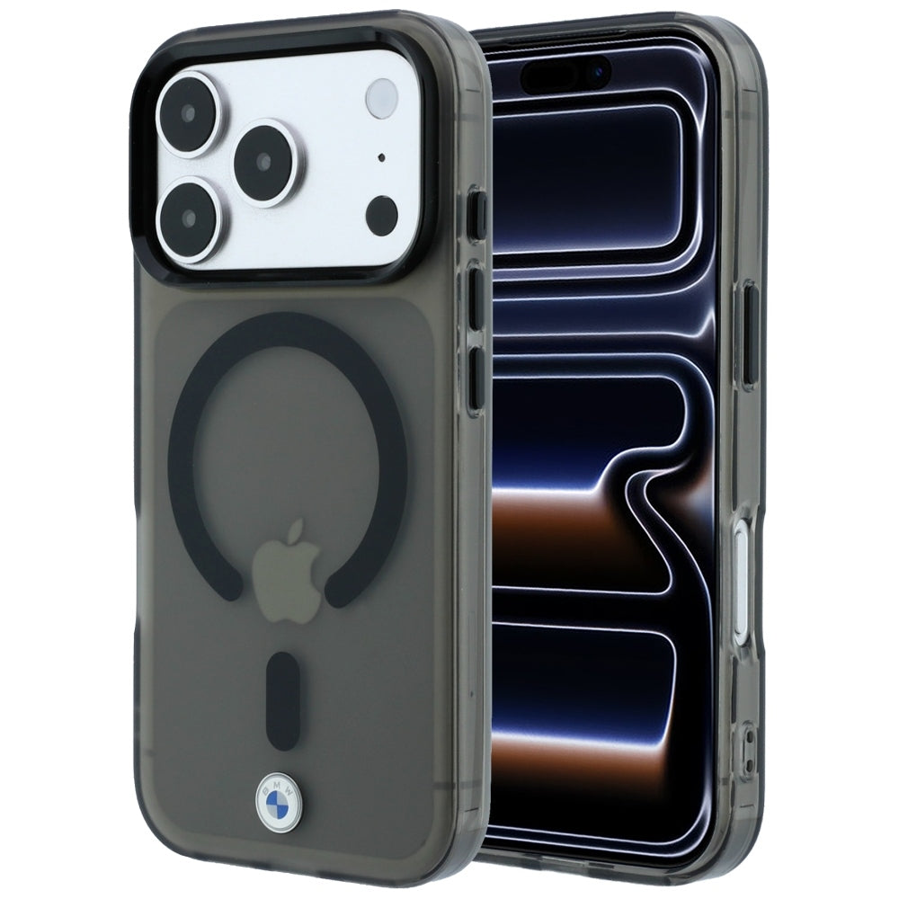 BMW iPhone 17 Pro/iPhone 18 Pro Skal Frosted Metal Logo Svart