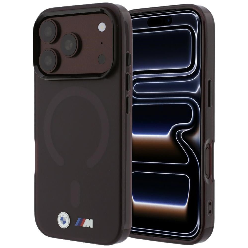 BMW iPhone 17 Pro Max/iPhone 18 Pro Max Skal M Frosted Metal Logo Burgundy