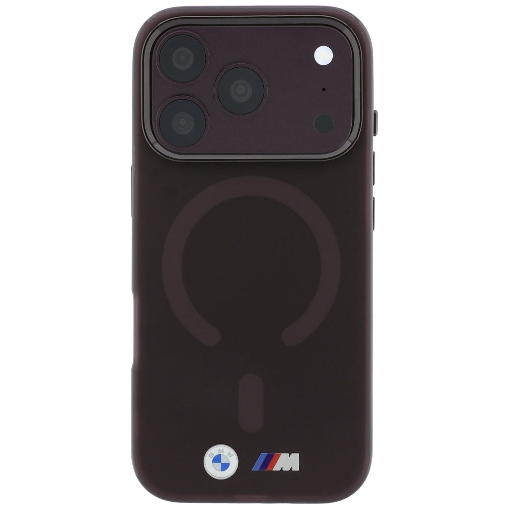 BMW iPhone 17 Pro/iPhone 18 Pro Skal M Frosted Metal Logo Burgundy
