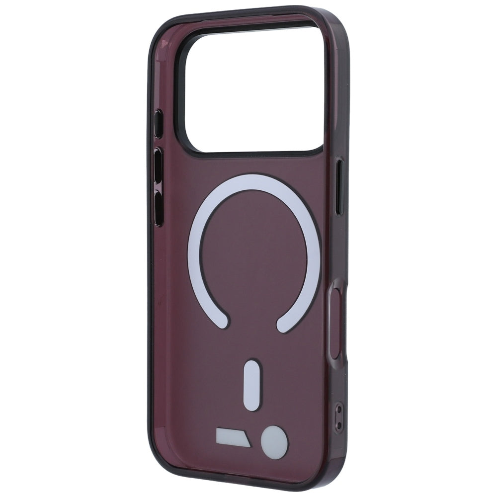 BMW iPhone 17 Pro/iPhone 18 Pro Skal M Frosted Metal Logo Burgundy