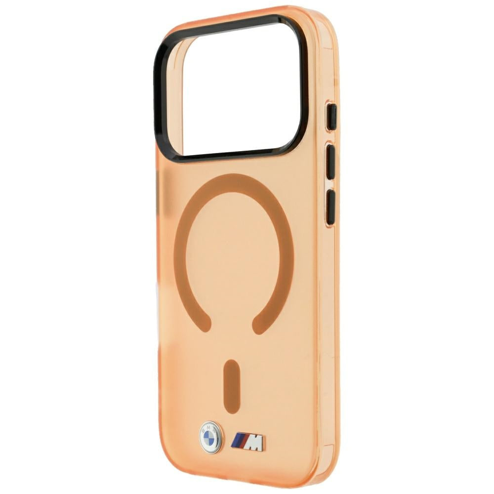 BMW iPhone 17 Pro/iPhone 18 Pro Skal M Frosted Metal Logo Orange