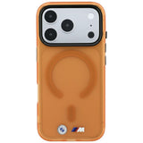 BMW iPhone 17 Pro Max/iPhone 18 Pro Max Skal M Frosted Metal Logo Orange