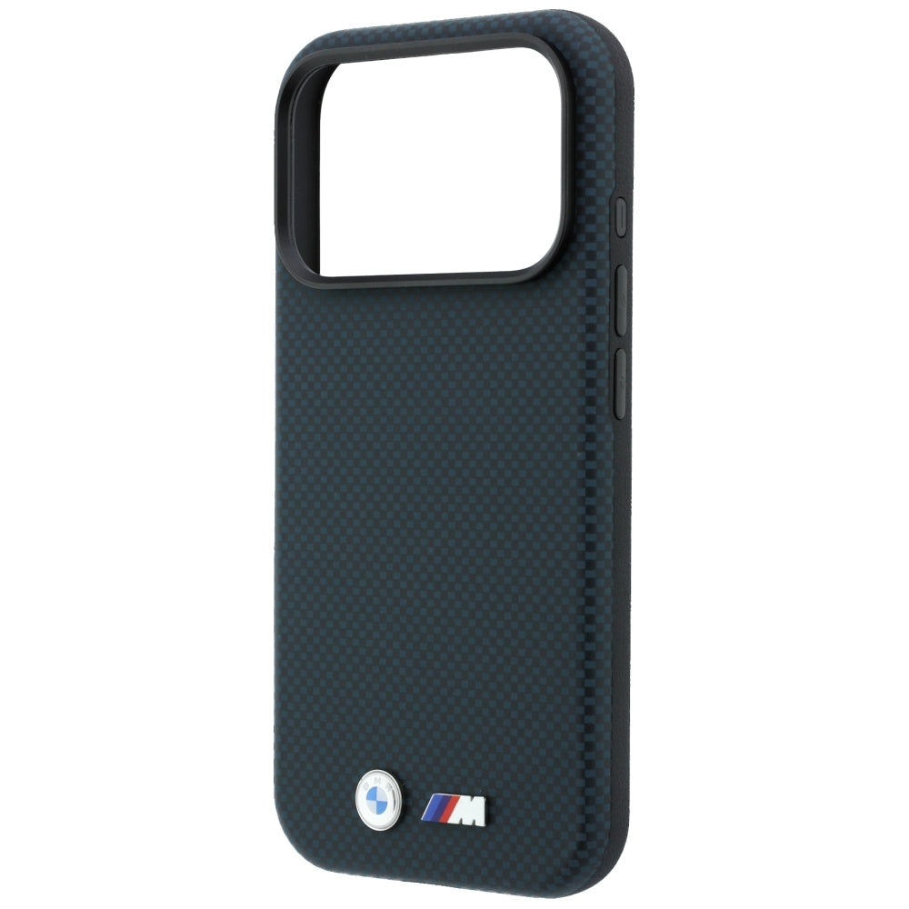 BMW iPhone 17 Pro/iPhone 18 Pro Skal M Quadrille Kevlar Metal Logo Navy