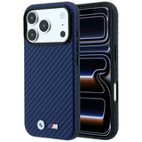 BMW iPhone 17 Pro/iPhone 18 Pro Skal M Carbon Metal Logo Navy