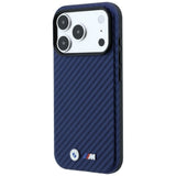 BMW iPhone 17 Pro/iPhone 18 Pro Skal M Carbon Metal Logo Navy