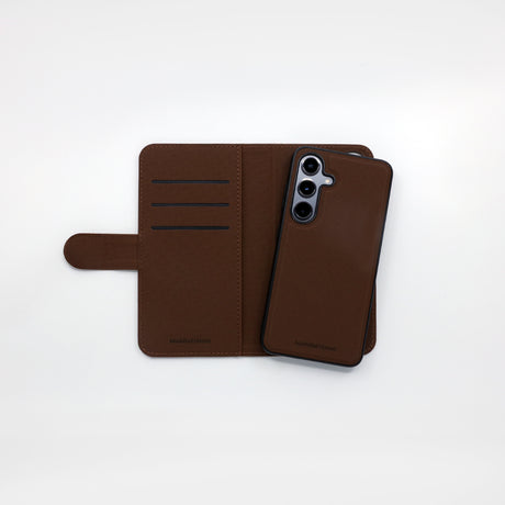 MobileFriend Samsung Galaxy S24/S25 Fodral Magnetiskt Brun