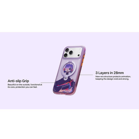 Torras iPhone 17 Pro Skal Ostand Q3 Air Gawx Neon Night Muse