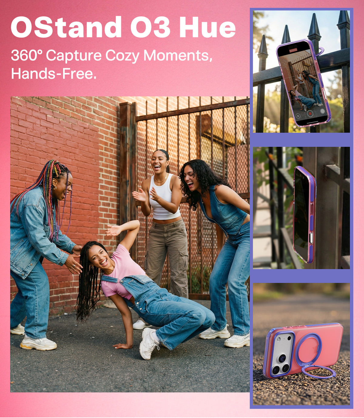 Torras iPhone 17 Pro Skal Ostand O3 Hue Blush Pink