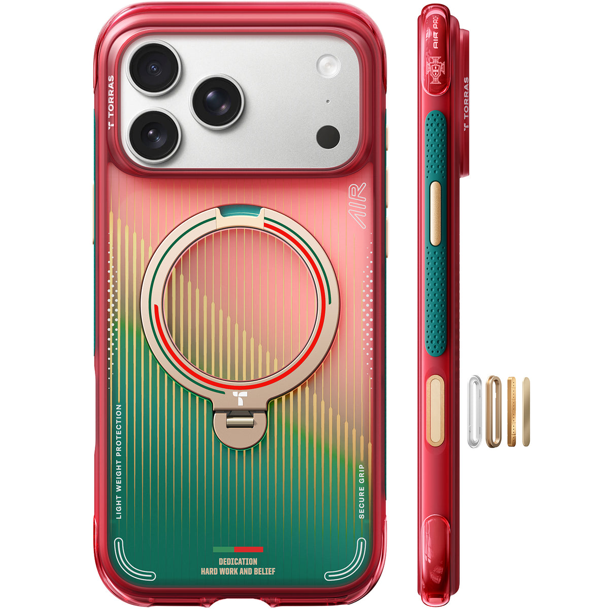 Torras iPhone 17 Pro Max Skal Ostand Q3 Air Portugal Glory Sash
