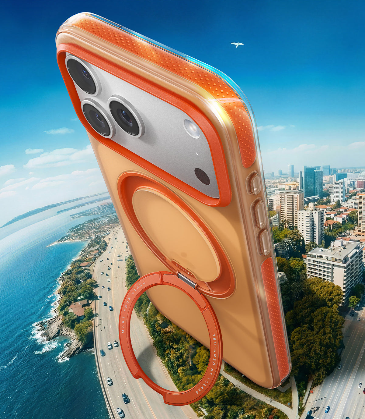 Torras iPhone 17 Pro Max Skal Ostand O3 Hue Golden Citrus