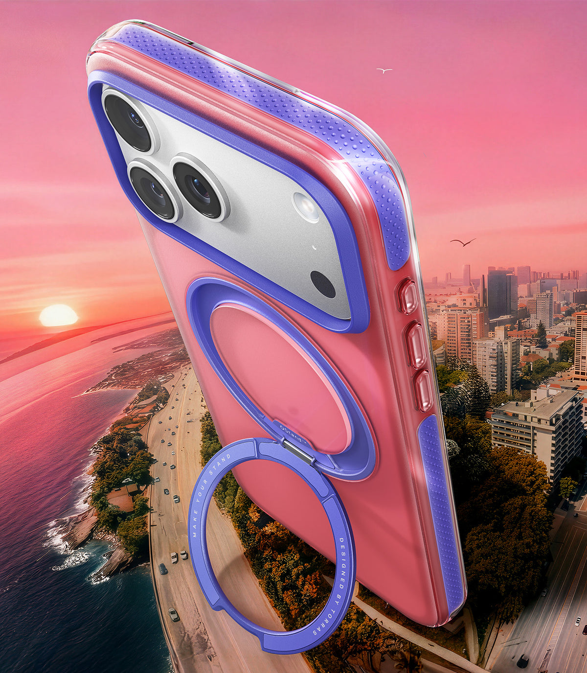 Torras iPhone 17 Pro Skal Ostand O3 Hue Blush Pink