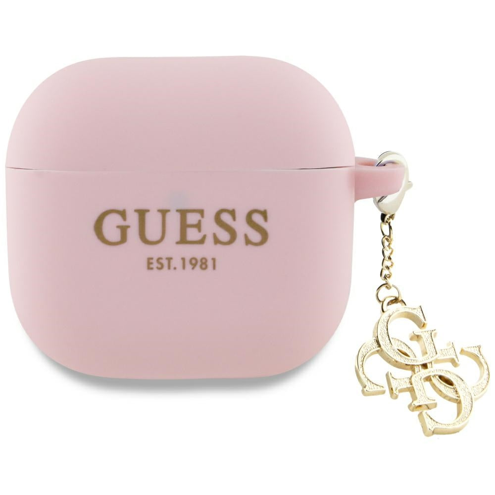 Guess AirPods 4 Skal Silicone 4G Charm Rosa