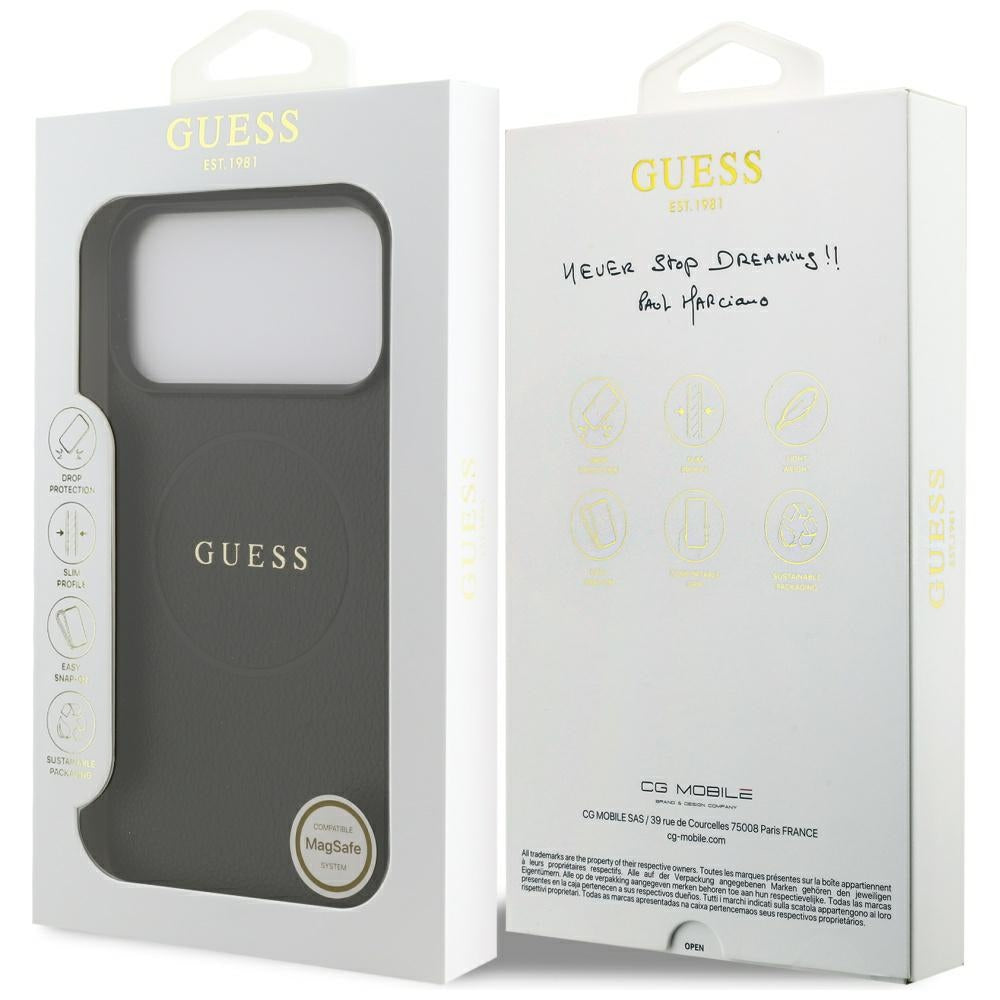 Guess iPhone 17 Pro Max/iPhone 18 Pro Max Skal Grained Svart