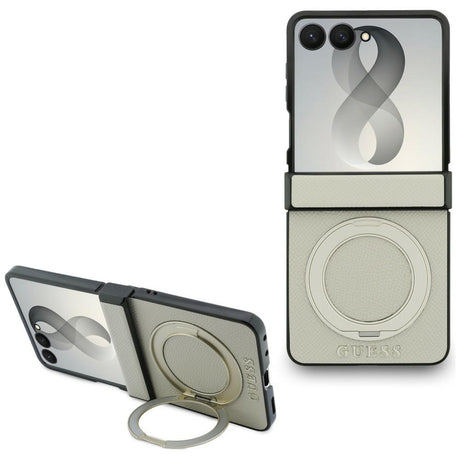 Guess Samsung Galaxy Z Flip 8 Skal Ring Stand MagSafe Guld