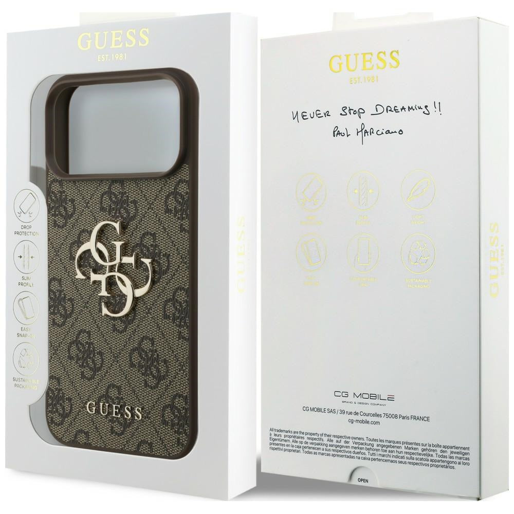 Guess iPhone 17 Pro/iPhone 18 Pro Skal 4G Big Logo Brun