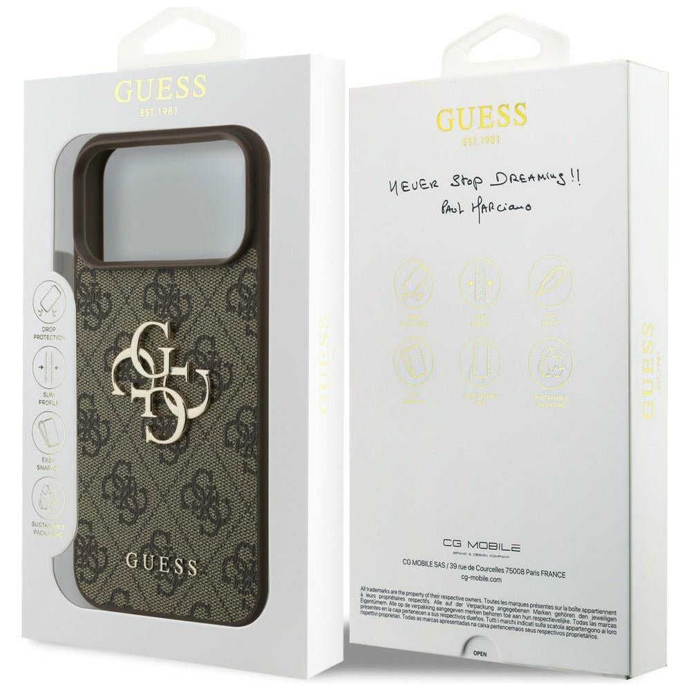 Guess iPhone 17 Pro Max/iPhone 18 Pro Max Skal 4G Big Logo Brun