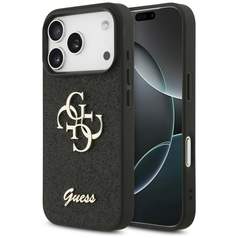 Guess iPhone 17 Pro/iPhone 18 Pro Skal Fixed Glitter Svart