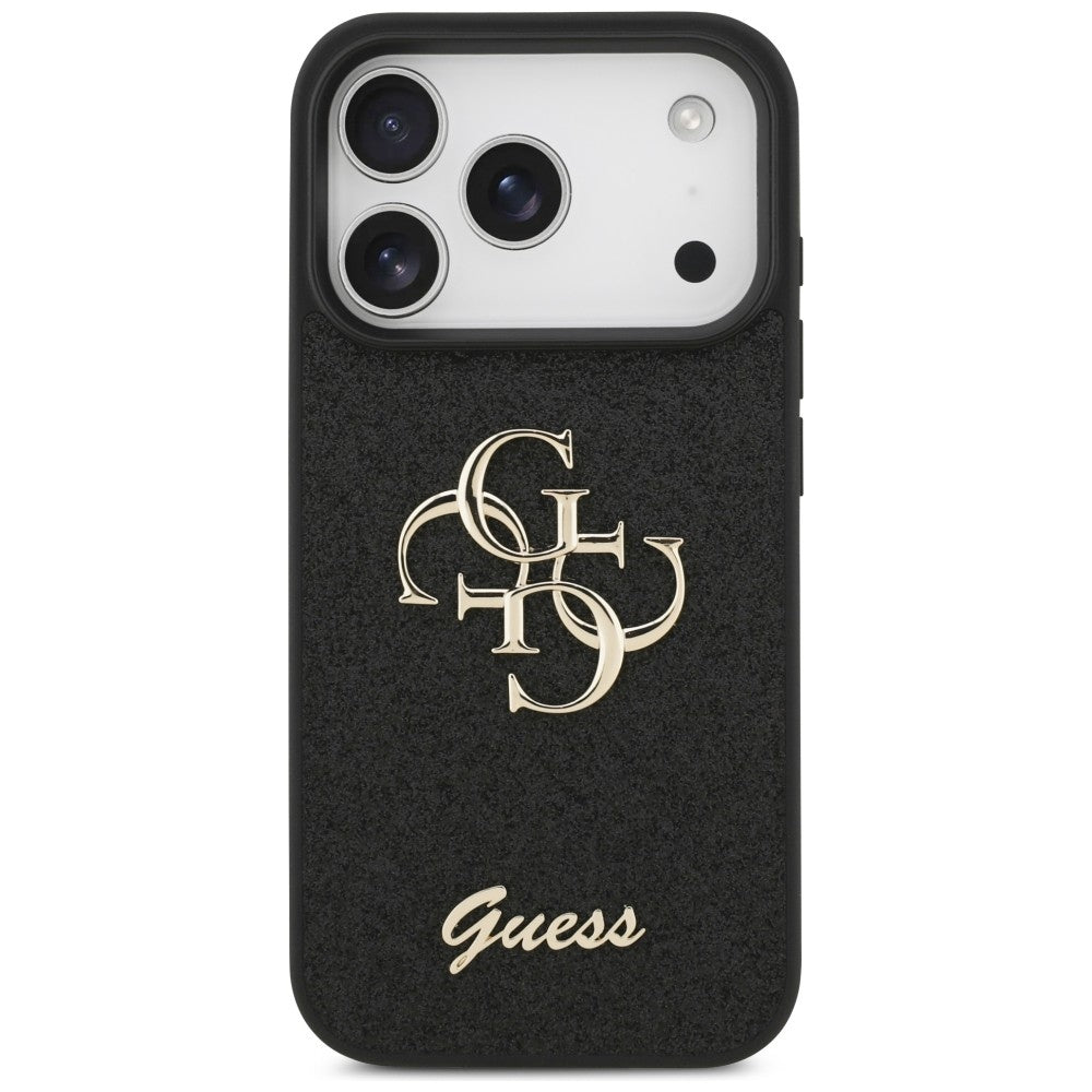 Guess iPhone 17 Pro/iPhone 18 Pro Skal Fixed Glitter Svart
