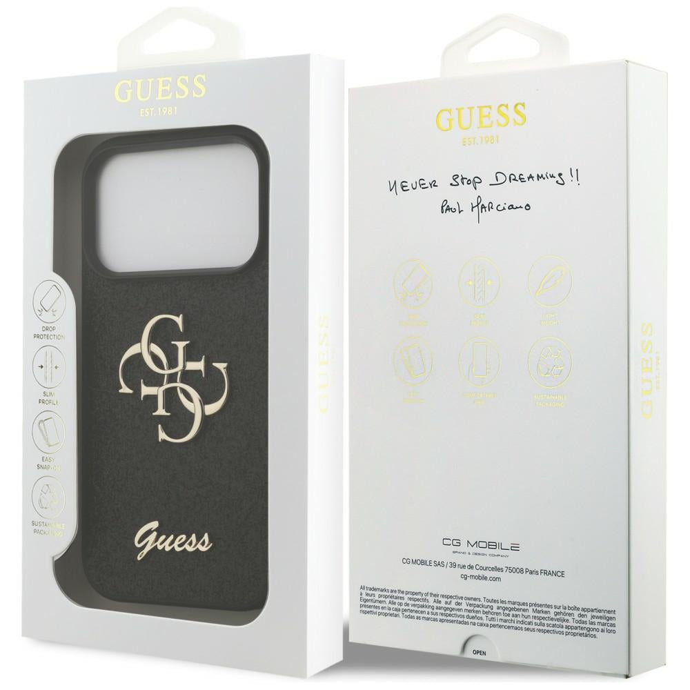 Guess iPhone 17 Pro/iPhone 18 Pro Skal Fixed Glitter Svart