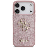 Guess iPhone 17 Pro/iPhone 18 Pro Skal Fixed Glitter Rosa