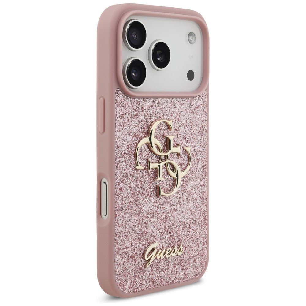 Guess iPhone 17 Pro/iPhone 18 Pro Skal Fixed Glitter Rosa