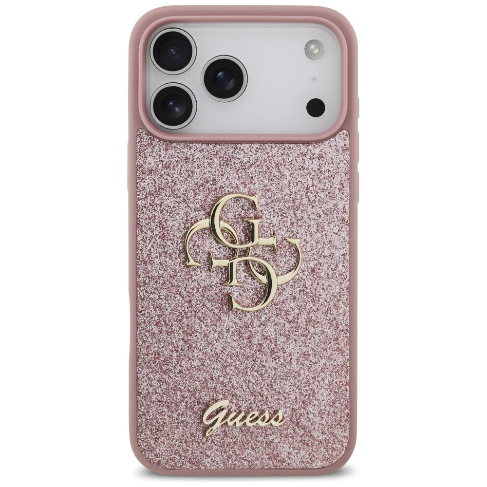 Guess iPhone 17 Pro Max/iPhone 18 Pro Max Skal Fixed Glitter Rosa