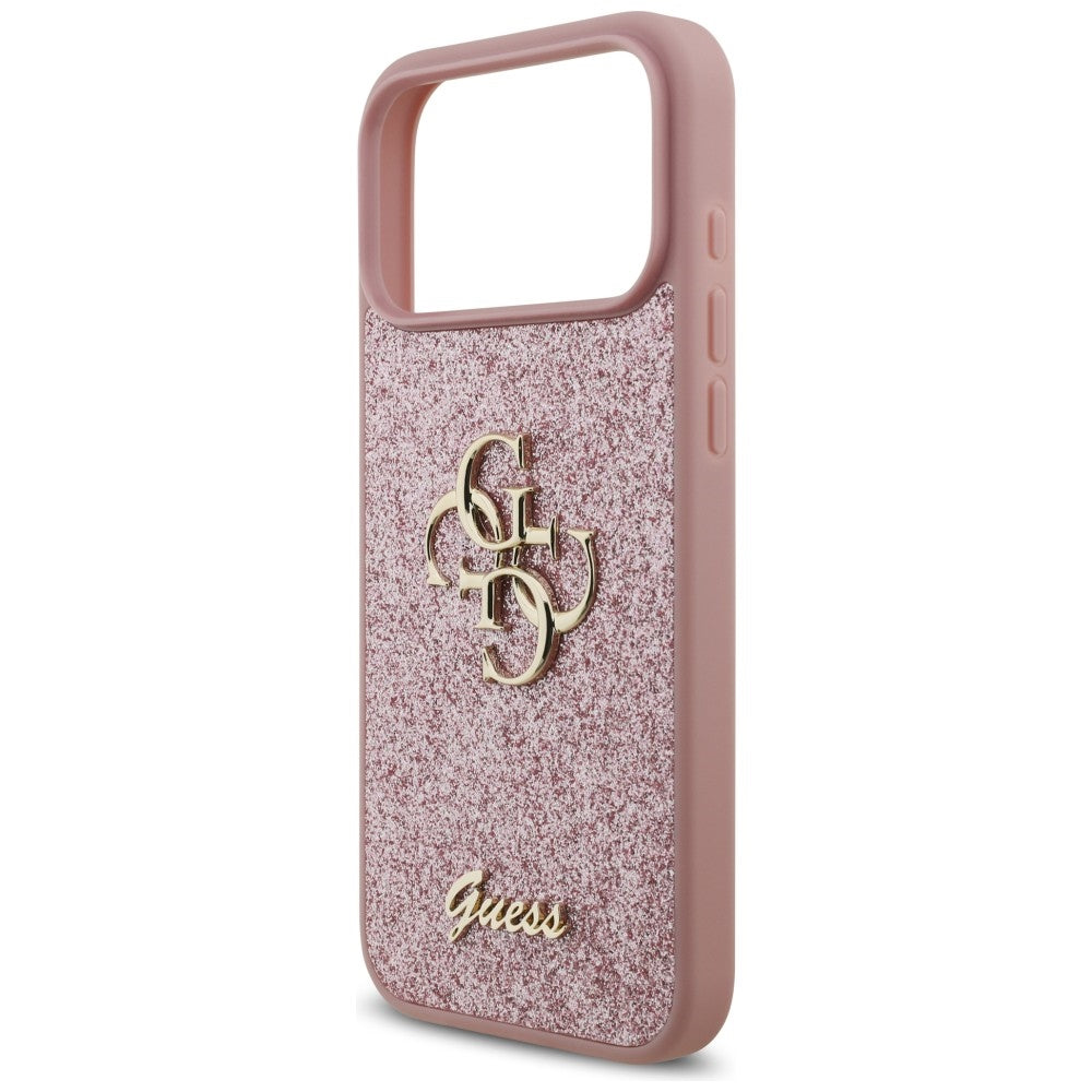 Guess iPhone 17 Pro Max/iPhone 18 Pro Max Skal Fixed Glitter Rosa