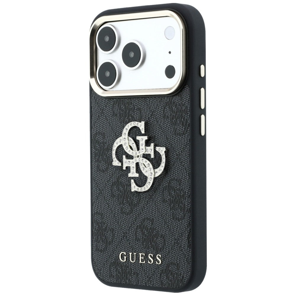 Guess iPhone 17 Pro Max/iPhone 18 Pro Max Skal 4G Strass Logo Svart