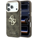 Guess iPhone 17 Pro Max/iPhone 18 Pro Max Skal 4G Strass Logo Brun