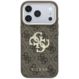 Guess iPhone 17 Pro Max/iPhone 18 Pro Max Skal 4G Strass Logo Brun