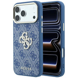 Guess iPhone 17 Pro/iPhone 18 Pro Skal 4G Strass Logo Blå