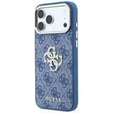 Guess iPhone 17 Pro/iPhone 18 Pro Skal 4G Strass Logo Blå