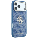 Guess iPhone 17 Pro/iPhone 18 Pro Skal 4G Strass Logo Blå