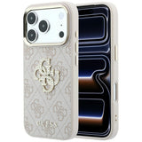 Guess iPhone 17 Pro/iPhone 18 Pro Skal 4G Strass Logo Rosa