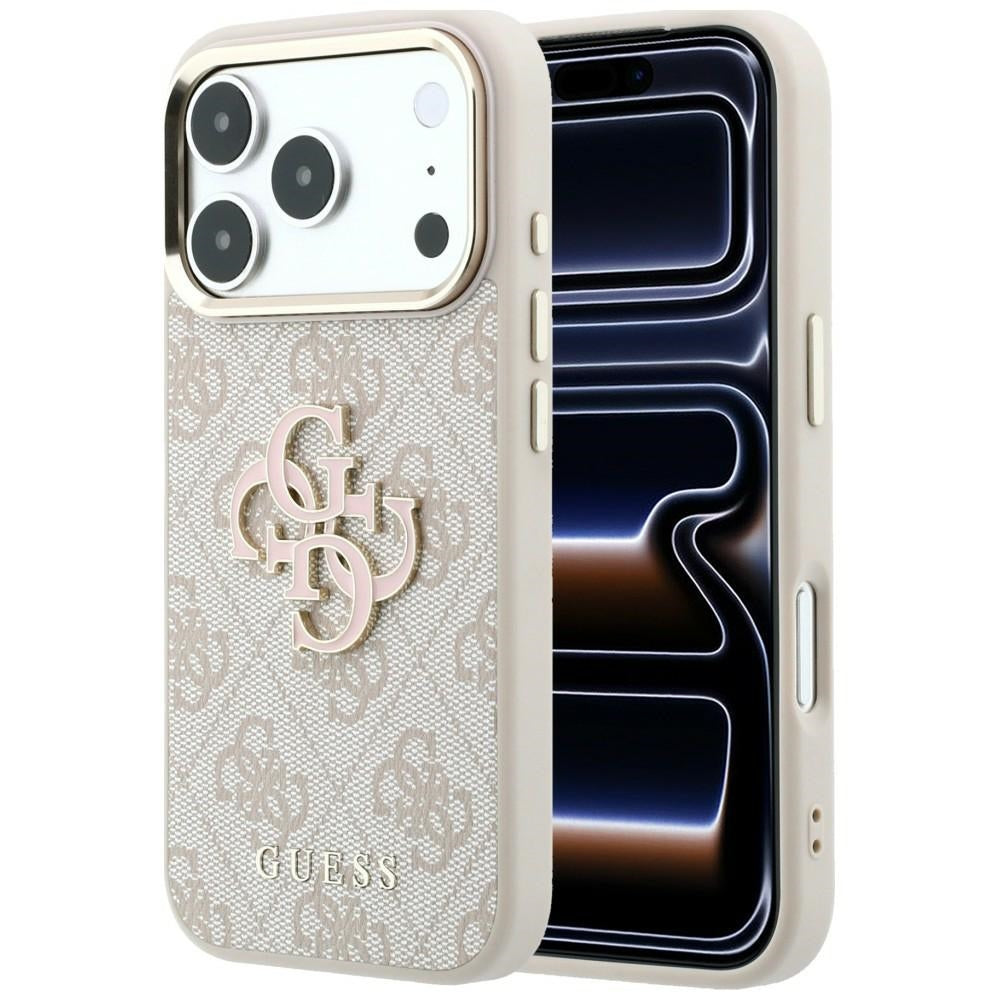 Guess iPhone 17 Pro/iPhone 18 Pro Skal 4G Resin Logo Rosa