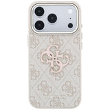 Guess iPhone 17 Pro/iPhone 18 Pro Skal 4G Resin Logo Rosa