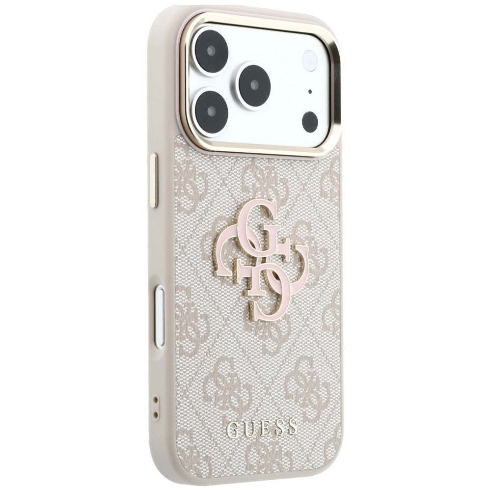 Guess iPhone 17 Pro/iPhone 18 Pro Skal 4G Resin Logo Rosa