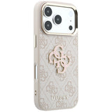 Guess iPhone 17 Pro/iPhone 18 Pro Skal 4G Resin Logo Rosa