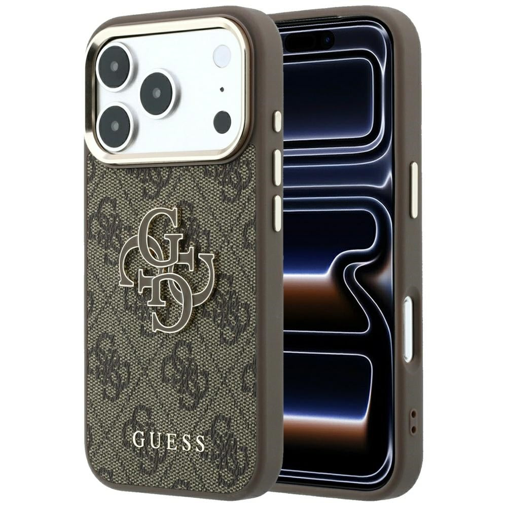 Guess iPhone 17 Pro Max/iPhone 18 Pro Max Skal 4G Resin Logo Brun