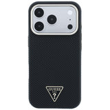 Guess iPhone 17 Pro/iPhone 18 Pro Skal Kevlar Triangle Logo Svart