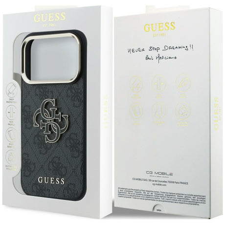 Guess iPhone 17 Pro/iPhone 18 Pro Skal 4G Resin Logo Svart