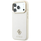 Guess iPhone 17 Pro Max/iPhone 18 Pro Max Skal Saffiano 4G Classic Logo Beige