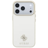 Guess iPhone 17 Pro Max/iPhone 18 Pro Max Skal Saffiano 4G Classic Logo Beige