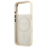 Guess iPhone 17 Pro Max/iPhone 18 Pro Max Skal Saffiano 4G Classic Logo Beige