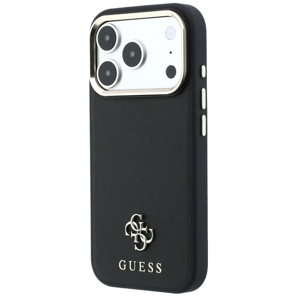Guess iPhone 17 Pro Max/iPhone 18 Pro Max Skal Saffiano 4G Classic Logo Svart