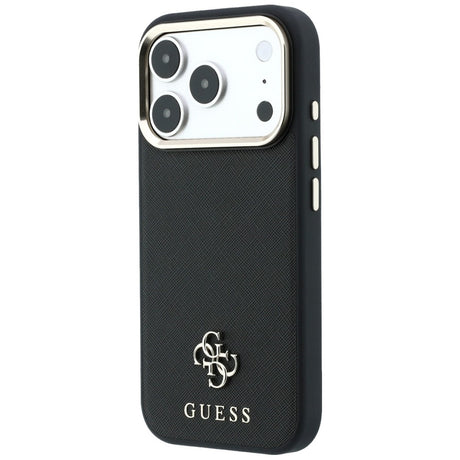 Guess iPhone 17 Pro Max/iPhone 18 Pro Max Skal Saffiano 4G Classic Logo Svart