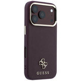 Guess iPhone 17 Pro/iPhone 18 Pro Skal Saffiano 4G Classic Logo Burgundy