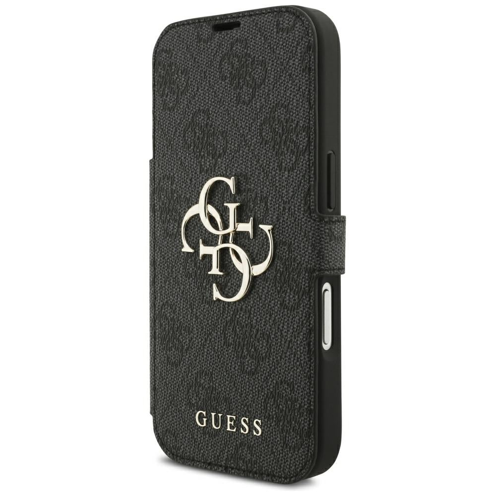 Guess iPhone 17 Pro/iPhone 18 Pro Fodral Book 4G Metal Logo Svart